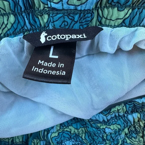 Cotopaxi Men's Brinco 5" Print Shorts Gulf/Kelp Blue Green L Large Hiking Swim - Picture 8 of 10